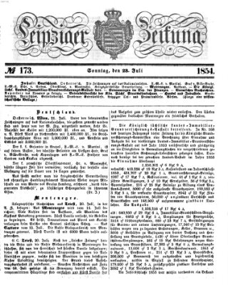 Leipziger Zeitung Sonntag 23. Juli 1854