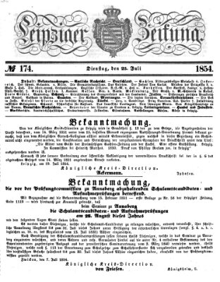 Leipziger Zeitung Dienstag 25. Juli 1854