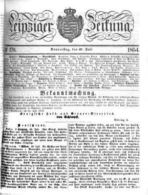 Leipziger Zeitung Donnerstag 27. Juli 1854