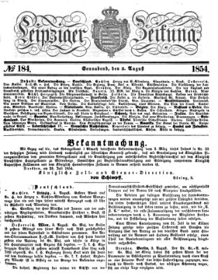 Leipziger Zeitung Samstag 5. August 1854