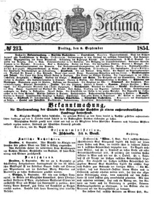 Leipziger Zeitung Freitag 8. September 1854