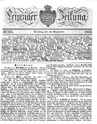 Leipziger Zeitung Sonntag 10. September 1854