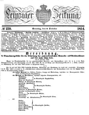 Leipziger Zeitung Sonntag 8. Oktober 1854