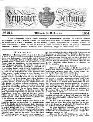 Leipziger Zeitung Mittwoch 11. Oktober 1854