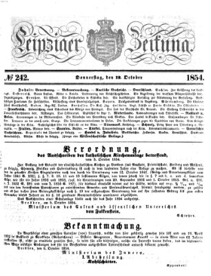 Leipziger Zeitung Donnerstag 12. Oktober 1854