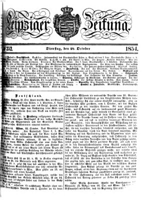 Leipziger Zeitung Dienstag 24. Oktober 1854