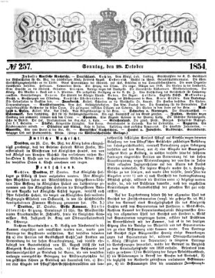 Leipziger Zeitung Sonntag 29. Oktober 1854