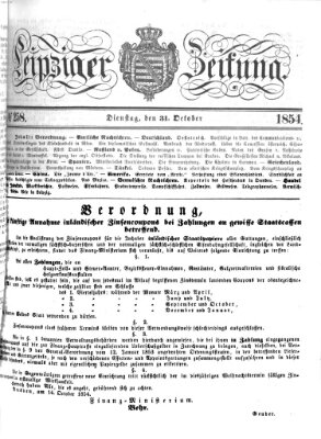 Leipziger Zeitung Dienstag 31. Oktober 1854