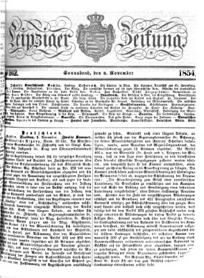 Leipziger Zeitung Samstag 4. November 1854