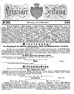 Leipziger Zeitung Sonntag 5. November 1854