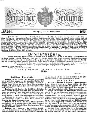 Leipziger Zeitung Dienstag 7. November 1854