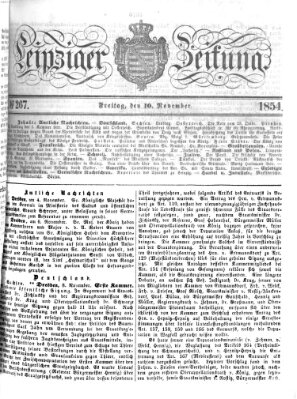 Leipziger Zeitung Freitag 10. November 1854