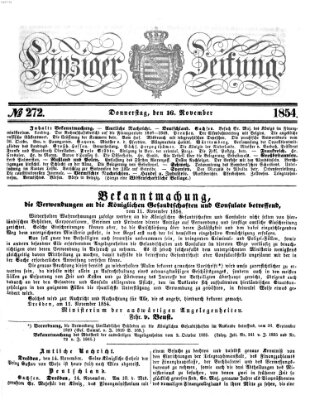 Leipziger Zeitung Donnerstag 16. November 1854