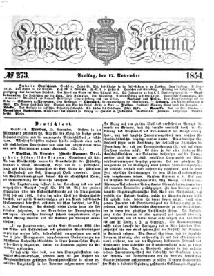 Leipziger Zeitung Freitag 17. November 1854