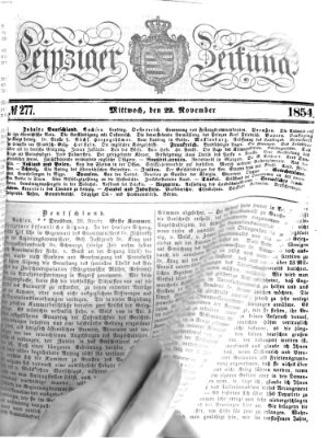 Leipziger Zeitung Mittwoch 22. November 1854