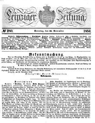 Leipziger Zeitung Sonntag 26. November 1854