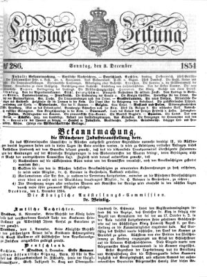 Leipziger Zeitung Sonntag 3. Dezember 1854