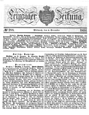 Leipziger Zeitung Mittwoch 6. Dezember 1854