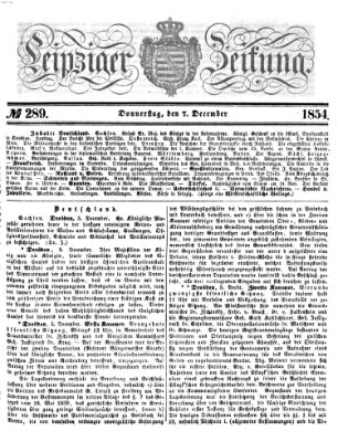 Leipziger Zeitung Donnerstag 7. Dezember 1854