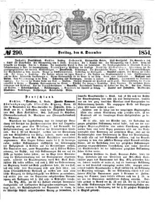 Leipziger Zeitung Freitag 8. Dezember 1854