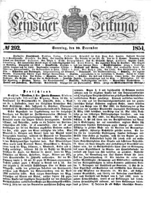 Leipziger Zeitung Sonntag 10. Dezember 1854