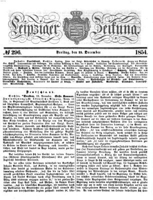 Leipziger Zeitung Freitag 15. Dezember 1854