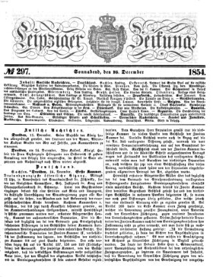 Leipziger Zeitung Samstag 16. Dezember 1854