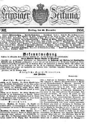 Leipziger Zeitung Freitag 22. Dezember 1854