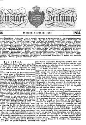 Leipziger Zeitung Mittwoch 27. Dezember 1854