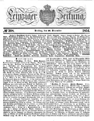 Leipziger Zeitung Freitag 29. Dezember 1854