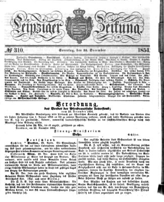 Leipziger Zeitung Sonntag 31. Dezember 1854