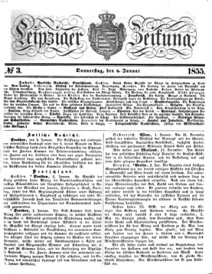 Leipziger Zeitung Donnerstag 4. Januar 1855