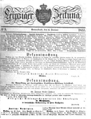 Leipziger Zeitung Samstag 6. Januar 1855