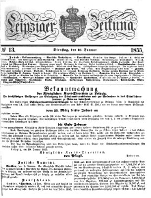 Leipziger Zeitung Dienstag 16. Januar 1855