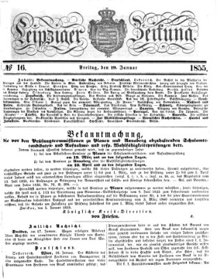 Leipziger Zeitung Freitag 19. Januar 1855