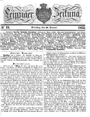 Leipziger Zeitung Dienstag 23. Januar 1855