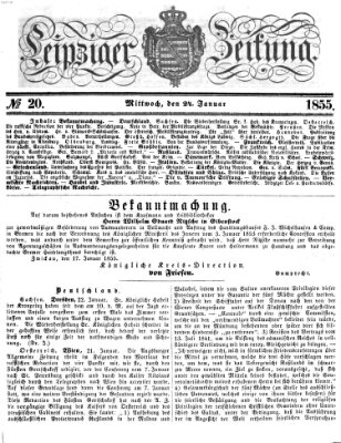 Leipziger Zeitung Mittwoch 24. Januar 1855