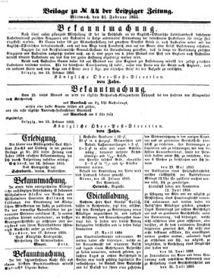 Leipziger Zeitung Mittwoch 21. Februar 1855