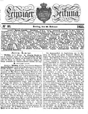 Leipziger Zeitung Freitag 23. Februar 1855