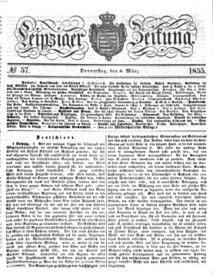 Leipziger Zeitung Donnerstag 8. März 1855