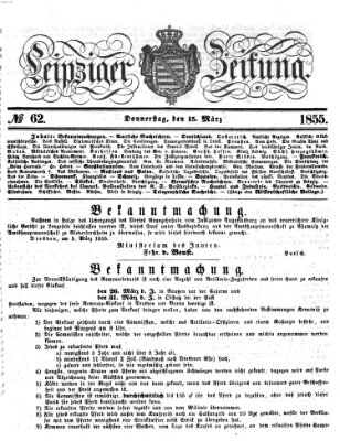 Leipziger Zeitung Donnerstag 15. März 1855