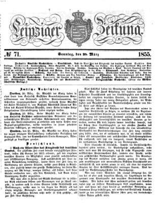 Leipziger Zeitung Sonntag 25. März 1855