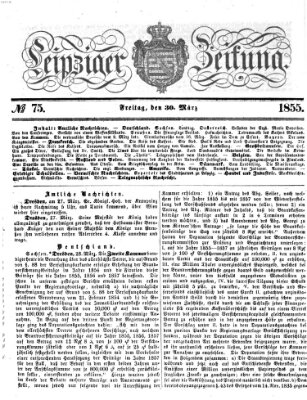 Leipziger Zeitung Freitag 30. März 1855