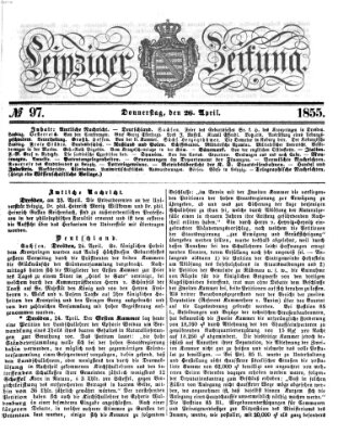 Leipziger Zeitung Donnerstag 26. April 1855