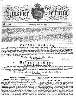 Leipziger Zeitung Sonntag 29. April 1855