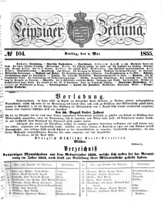 Leipziger Zeitung Freitag 4. Mai 1855