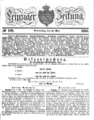 Leipziger Zeitung Donnerstag 10. Mai 1855