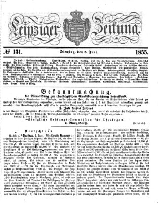 Leipziger Zeitung Dienstag 5. Juni 1855