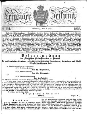 Leipziger Zeitung Sonntag 1. Juli 1855