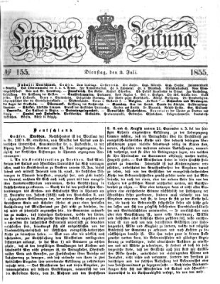 Leipziger Zeitung Dienstag 3. Juli 1855